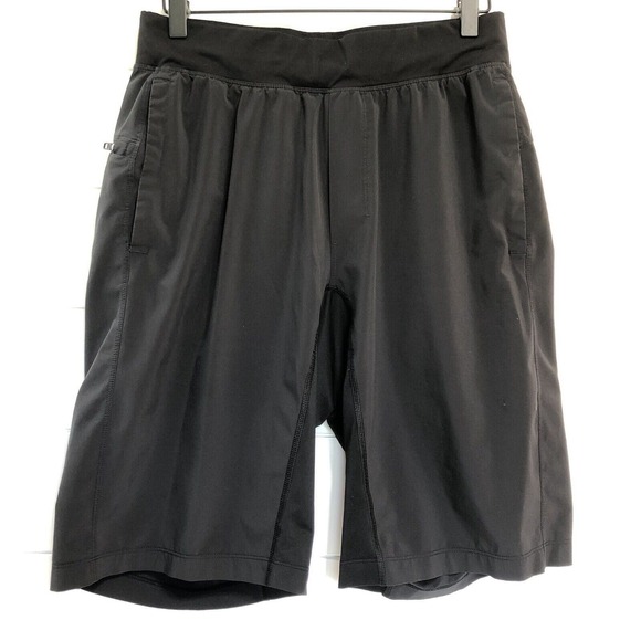 Lululemon Men's T.H.E Short Linerless 11" Shorts Size M Black Active Workout - Picture 1 of 9